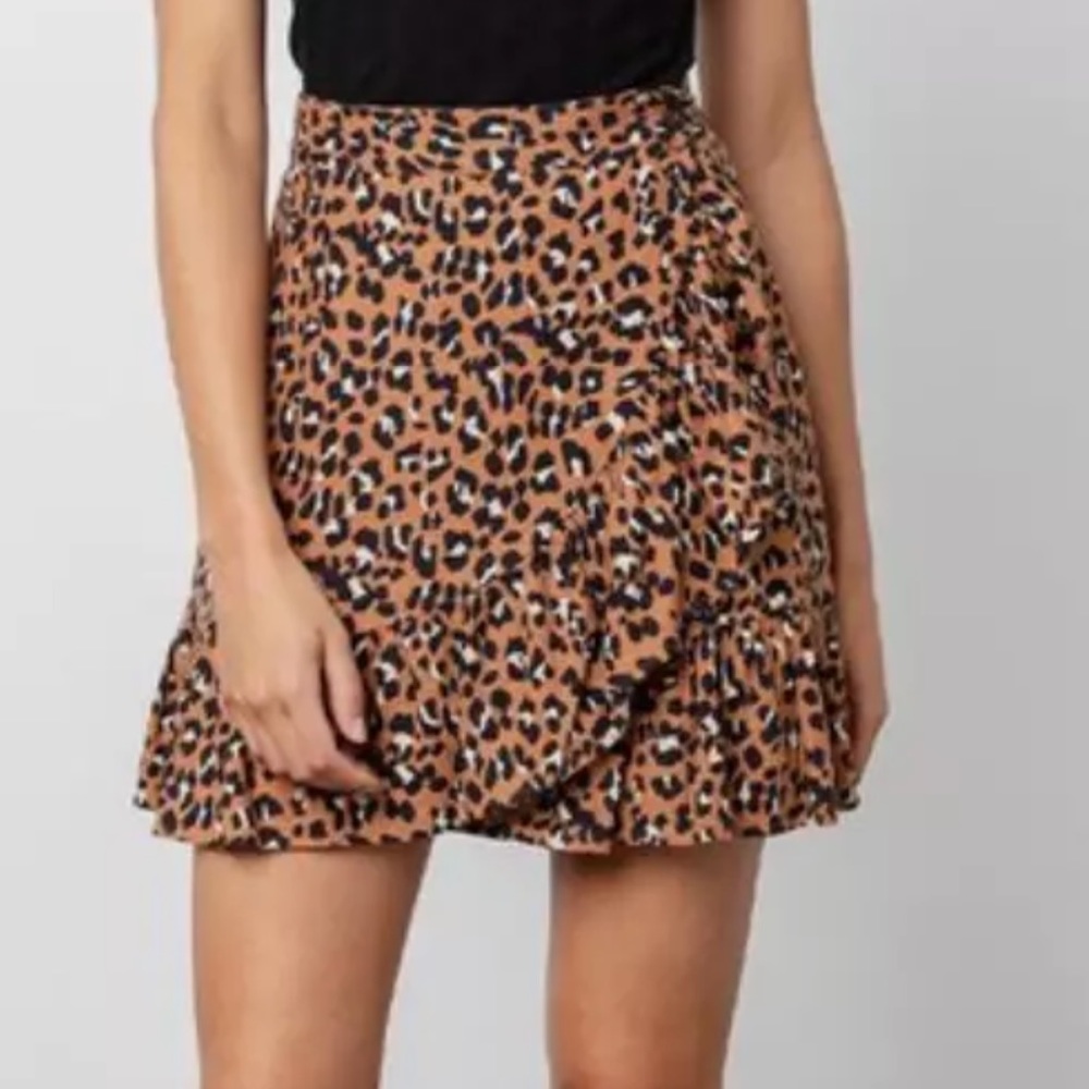 rails leopard print skirt